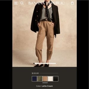 Banana republic tapered cargo pant 8petite